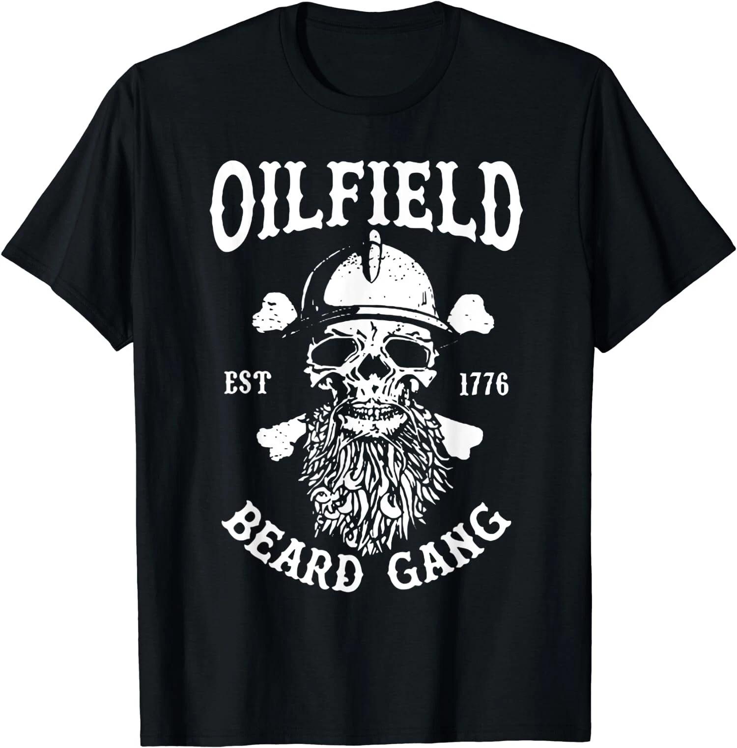 Vintage Oil Rig Worker, Oilfield Beard Gang T-Shirt L