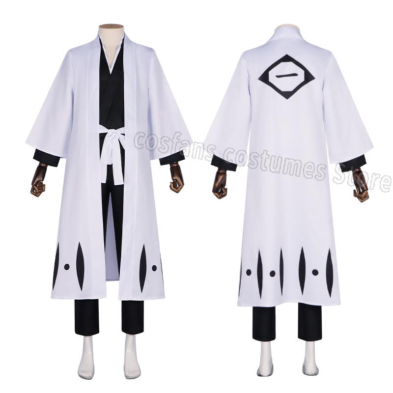 Aizen Sousuke Cosplay Costume Wig Bleach Cosplay Thousand Year Blood War Gotei 13 Team 5 Captain Robe Kimono Outfits