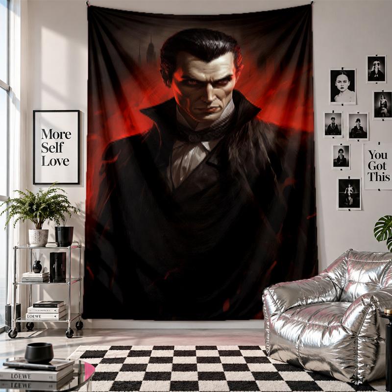 Wall TapestryDracula Art Hanging Cloth Decorative Background Cover for Room Decoration