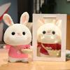 Rabbit Doll Drag Little Rabbit Creative Doll White Rabbit Plush Toy Gift for Girls