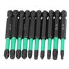 10 Stück Magnetischer Schraubendreher-Bit-Satz Kreuz Stern Rutschfest Hohe Härte Kraftbohren Schlagbohrer
