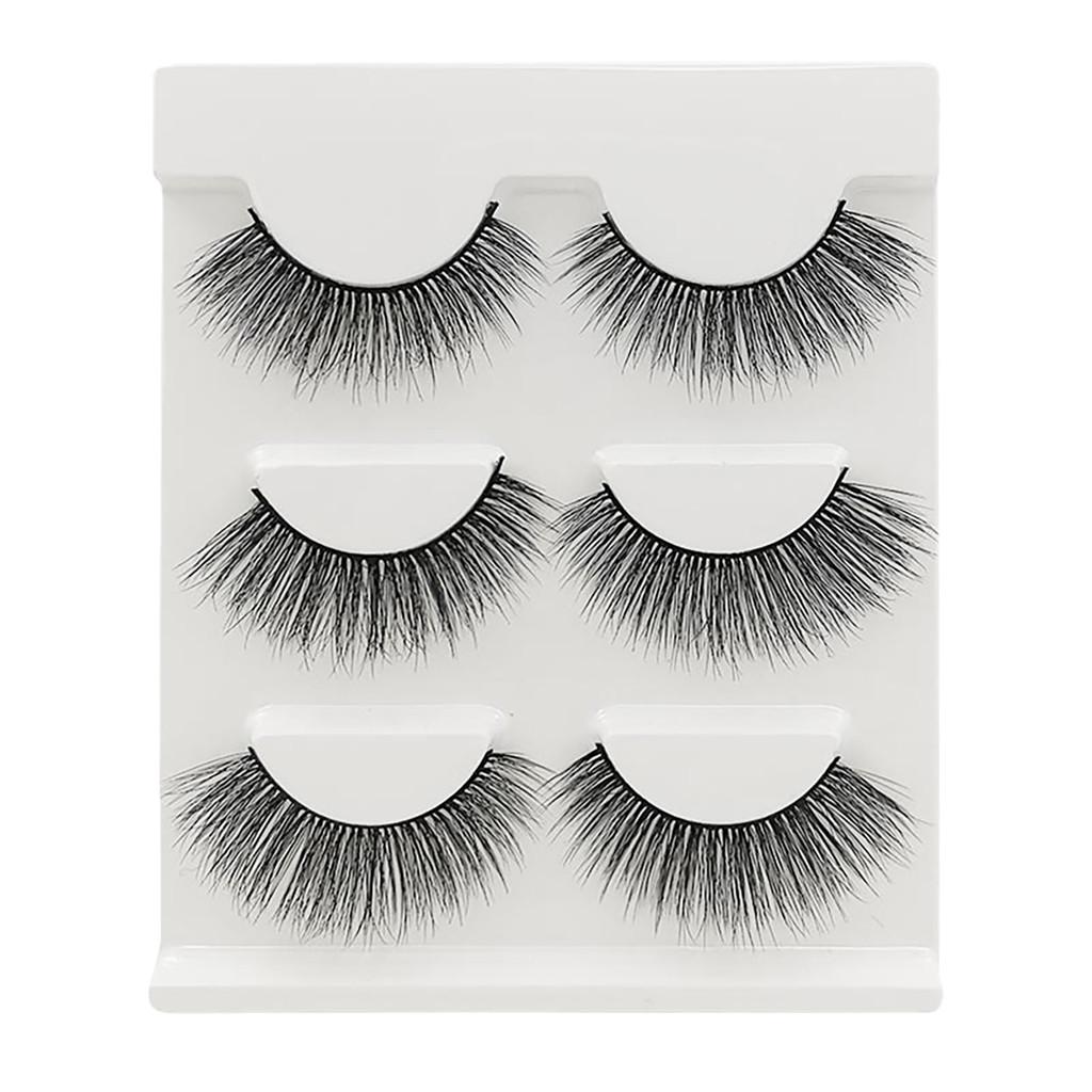 3 Pairs Of Natural Thick New 3D Imitation Mink False Eyelashes 10 Styles