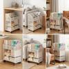 UnderDesk Storage Shelf with Wheels, Mobile Bookshelf for Office or Study, Multilayer Organizer
