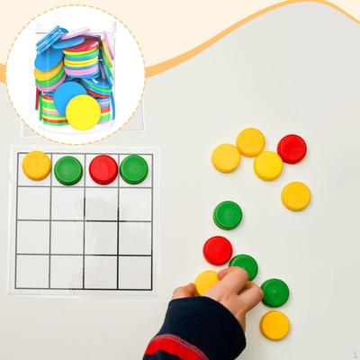 1 cal Pomoce matematyczne Żetony do liczenia Dyski 100 szt. do gier Bingo Wielofunkcyjne Solidne Okrągłe