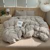Nordisches Ins Bettwäsche-Set Reines Baumwoll-Bettbezug-Set Hautfreundlich Einzel-Doppelbett Voll-Queen-Größe Glatte&Spannbetttücher Bettwäsche-Set