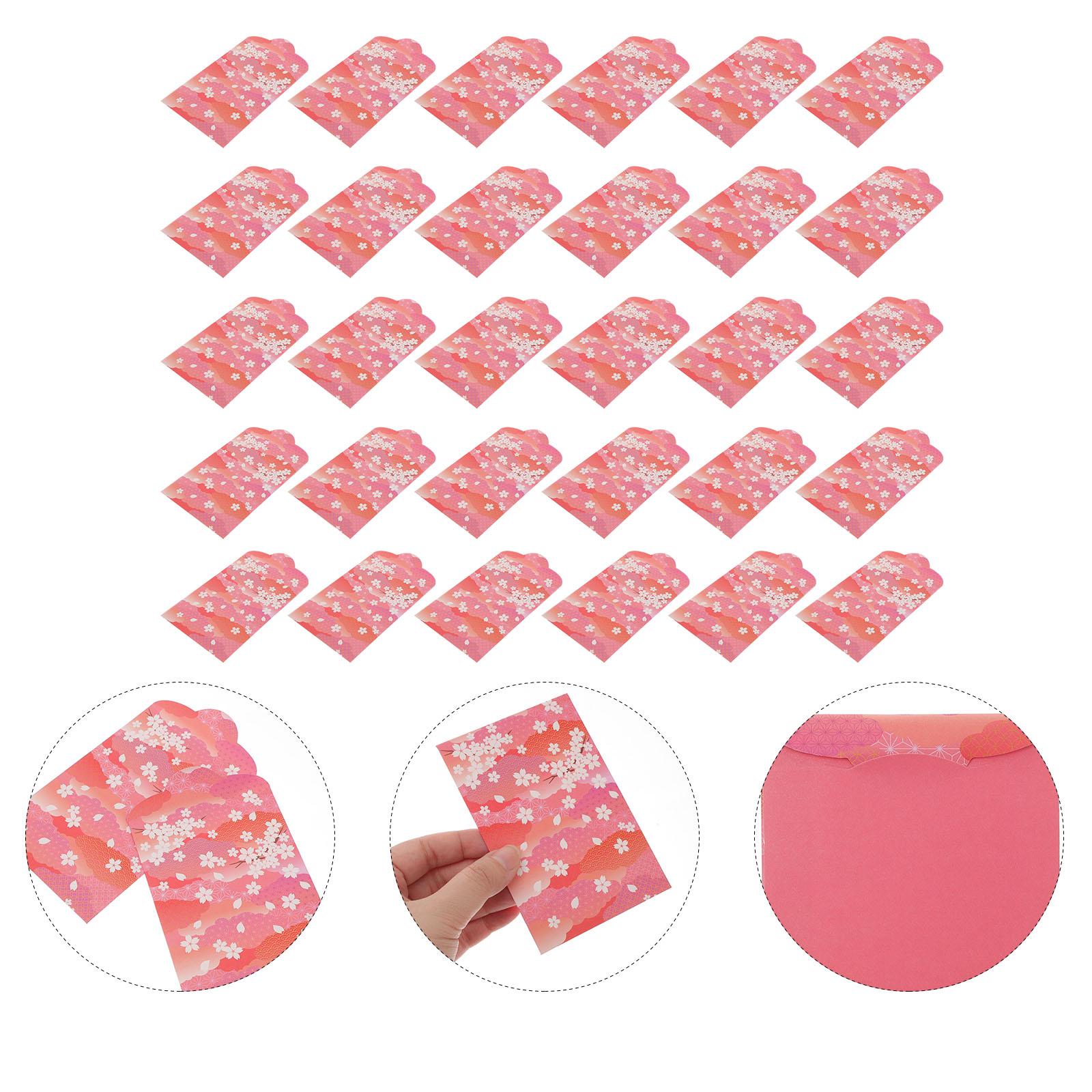 

30 шт. карманный лунный календарь в японском стиле маленький красный конверт декор денежные конверты для наличных счастливый подарок бумажные шикарные пакеты