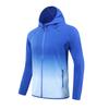 Neue Farbverlauf Kapuzen-Sonnenschutzjacke Herren Langarm Schnelltrocknend Haut Winddicht Frühling Sommer Outdoor Radfahren Angeln Hoodie