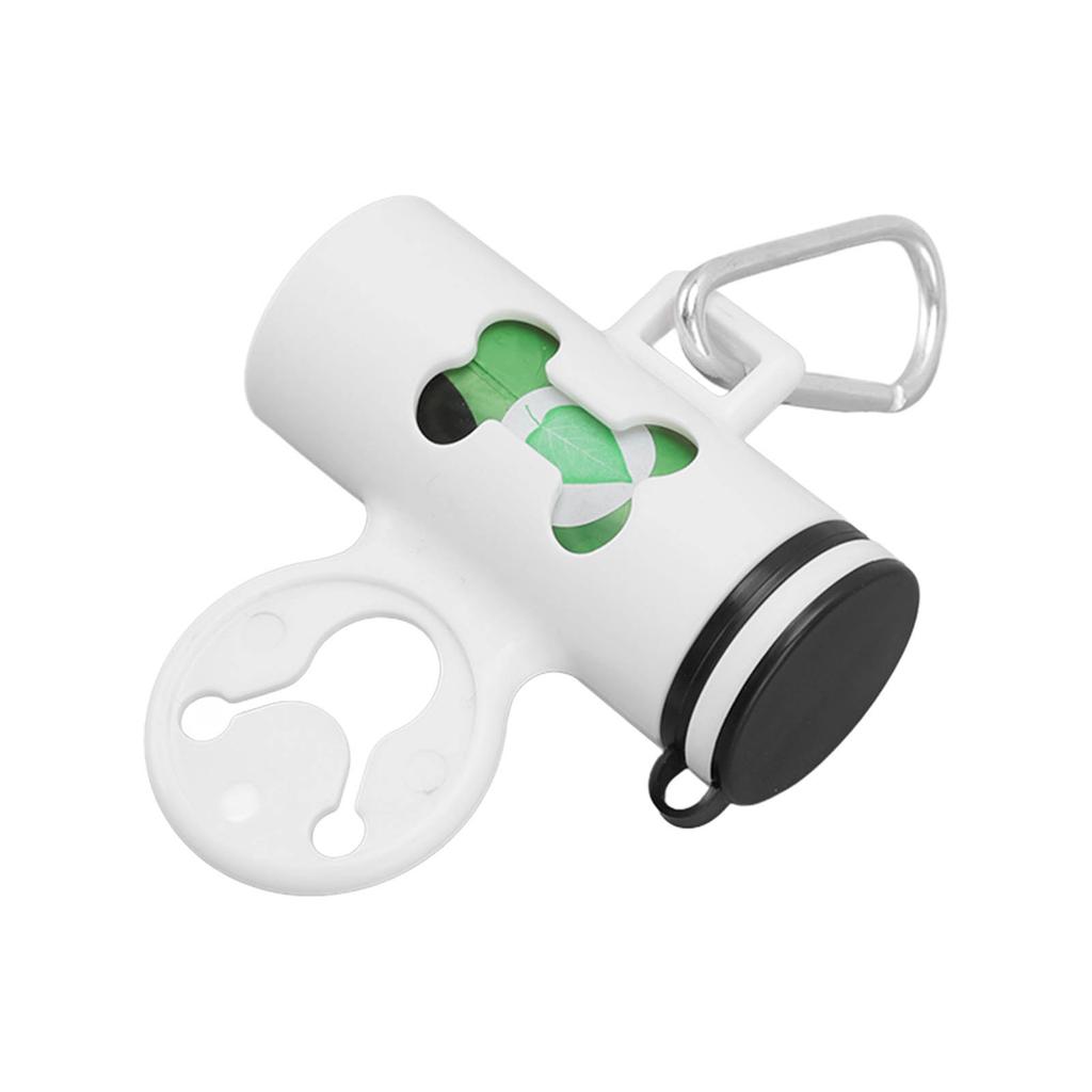 Dog Poop Bag Dispenser Dog Poop Waste Bag Holder Dispenser with Metal Carabiner and 1 Roll of Waste Bags