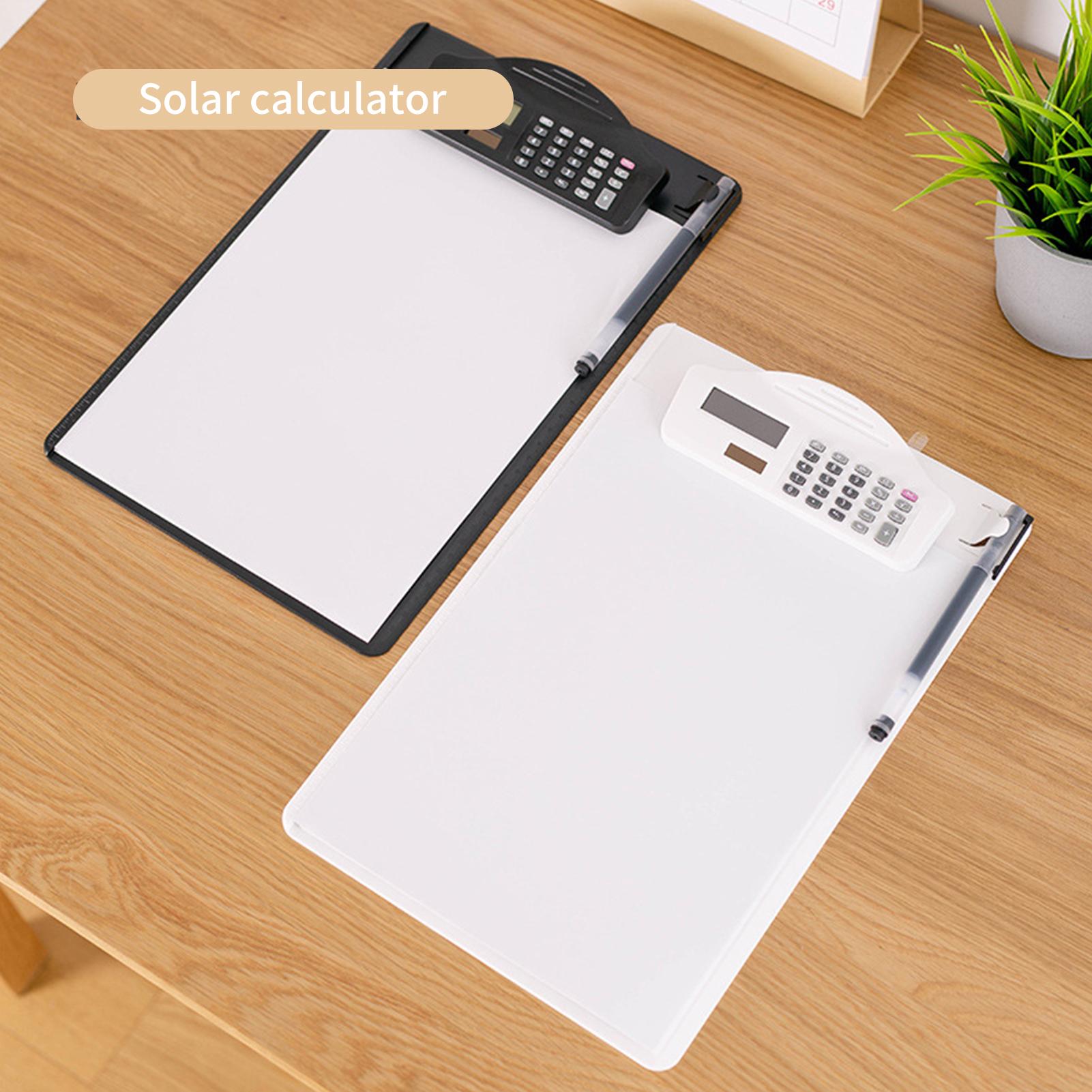 

Multifunctional Clipboard with Calculator Writing Pad Pen Slot & Scale for Paper File Suitable for Student Business File