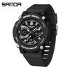 Dual Display Sports Student Watch Men's 5ATM Waterproof Night Light Seismic and Drop resistant Electronic Watch