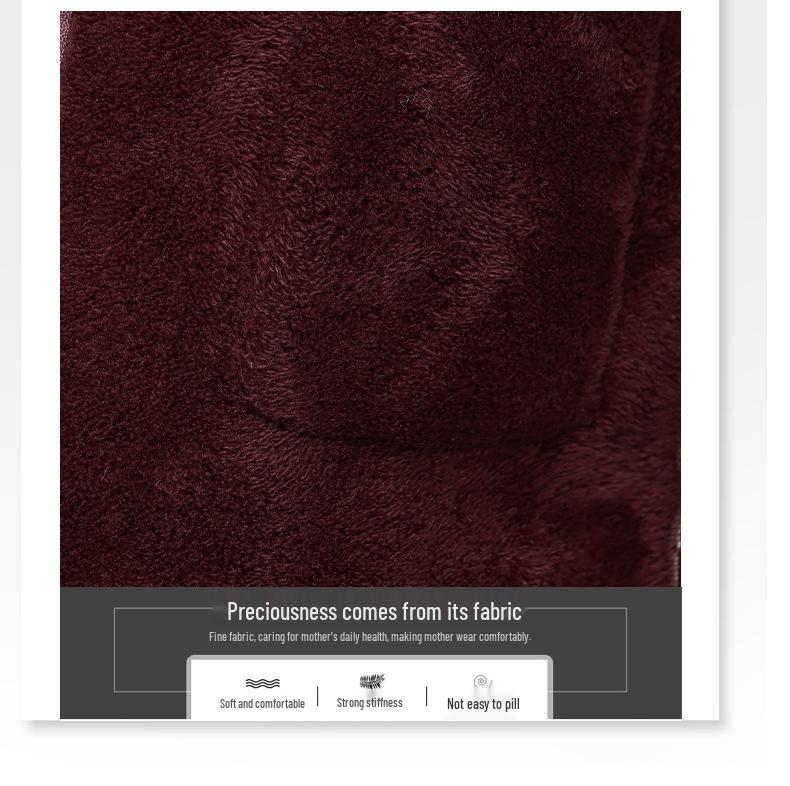 Mom's Winter Particle Fleece Hooded Jacket: Velvet-Thickened, Lambswool Cardigan for Middle-Aged and Elderly Women