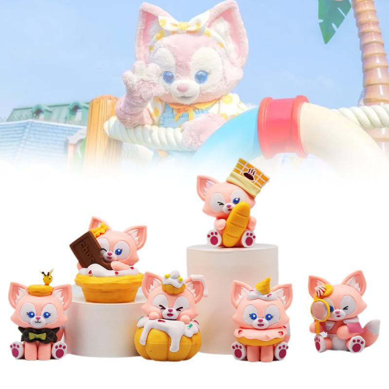 Adorable 6 Piece Lina Bell Cute Fox Pvc Figurine Set For Car Decor And Collectibles