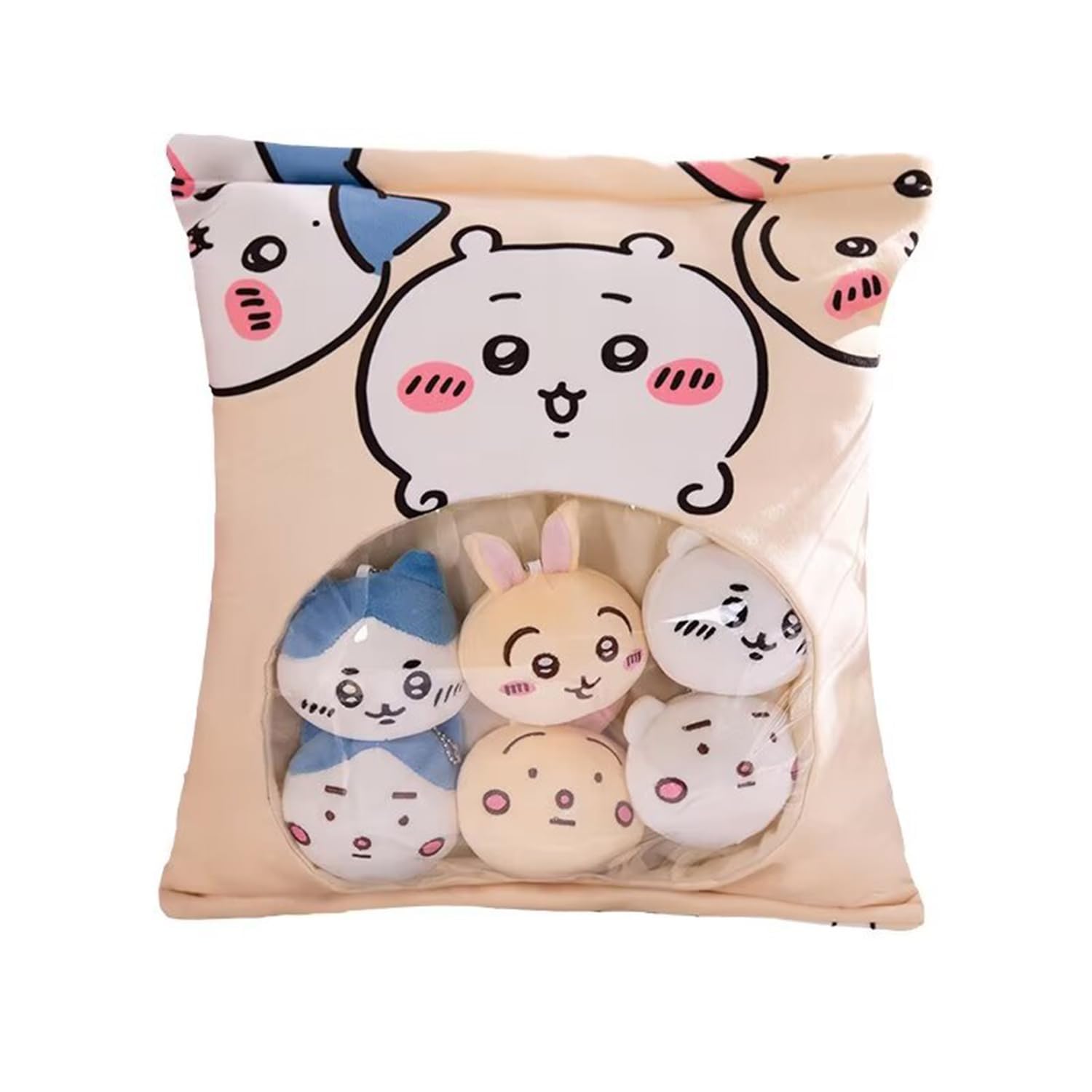 

Bunny Fruit Bag Plush Pillow, Cute and Soft, Candy Bag-Shaped Cushion, Toy, Storage Bag, Pillow, Decorative Item, Kids Birthday Gift, 6-Piece Set,