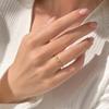 Xiaomi Skyrim Delicate Zircon Flower Ring Stainless Steel Gold Color Adjustable Open Finger Rings For Women Wedding Jewelry Gift