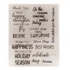 Blessing Words Clear Stamp for Cardmaking Scrapbooking Photo Album Journal Planner Decoration, Background Silicone Stamp