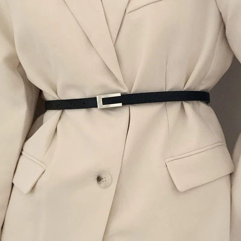 Black Pu Fashionable Waist Belt For Women Ideal For Suits And Coats In 2023 Autumn
