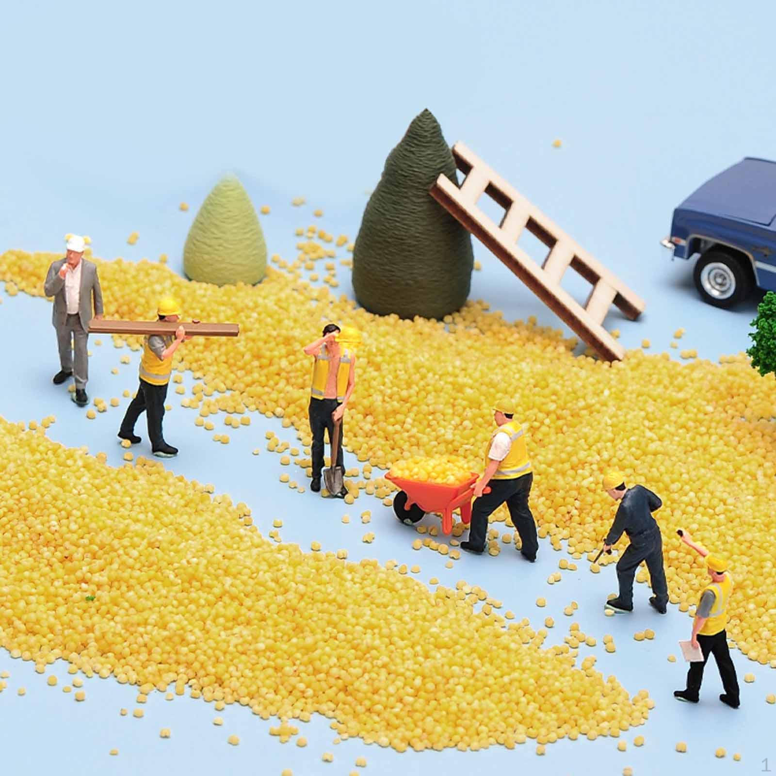 

1/64 Scale Miniature Figures Model Tiny People Figurine Construction Building Workers Diorama Worker