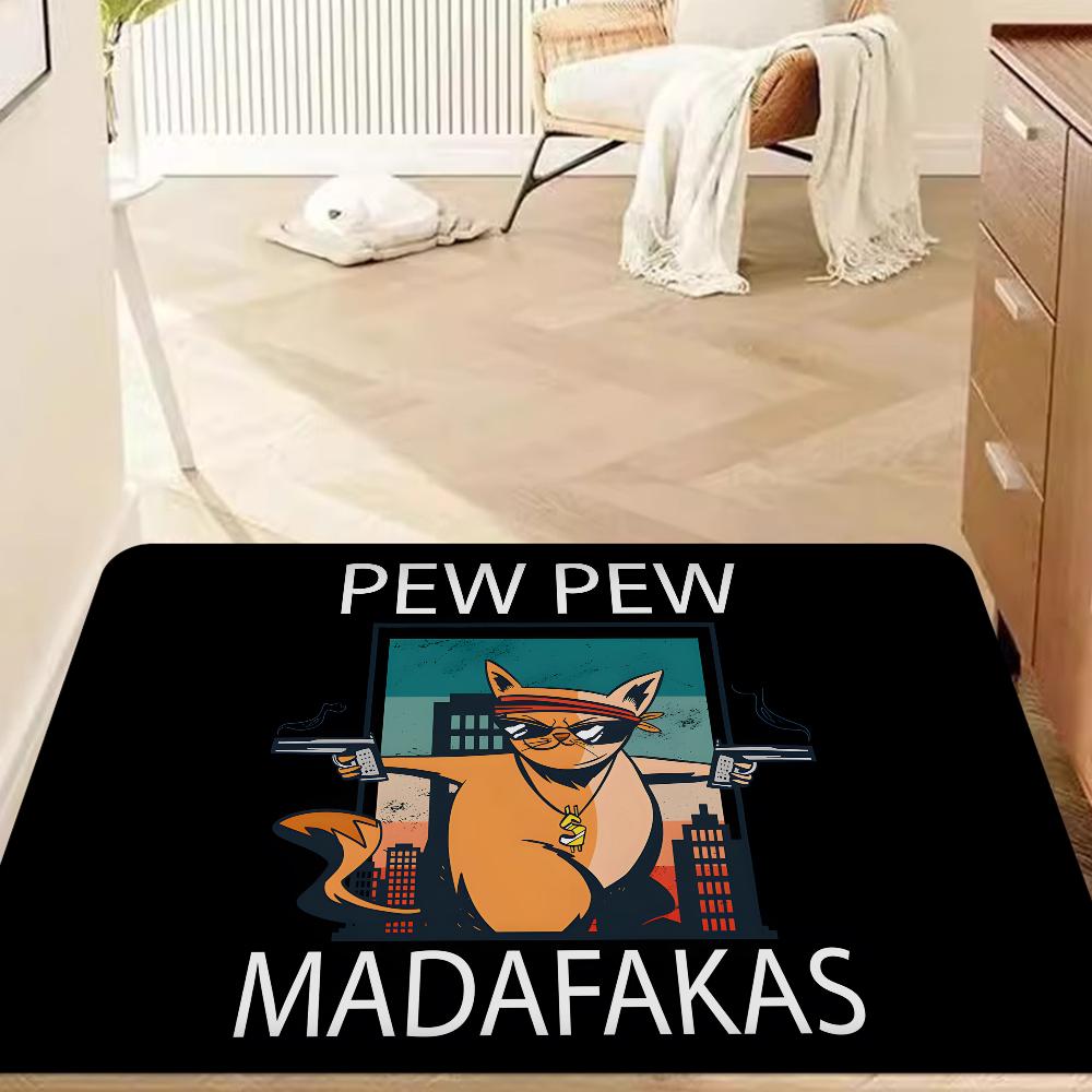 MADAFAKAS Teppichmuster Eingangstürmatte Waschbar Rutschfest Wohnzimmer Sofa Stühle Bereichsmatte Küche Willkommen Fußmatte