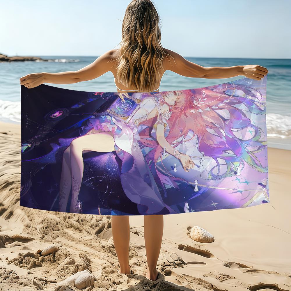 Game Honkai Star Rail Cyrene b Towel Beach Towel Oversized Quick Dry Towel Absorbent Soft Swim BeachTowels for Men Women