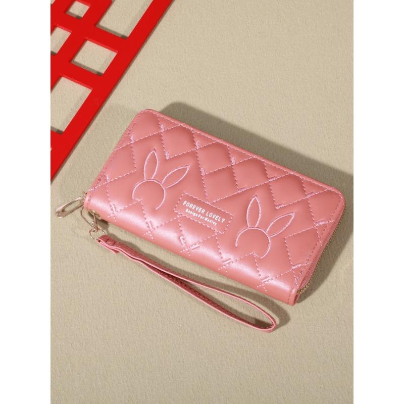 New Wallet Korean Version Cute PU Long Zero Wallet Large Capacity Women's Multi Card Zipper Handheld Phone Bag