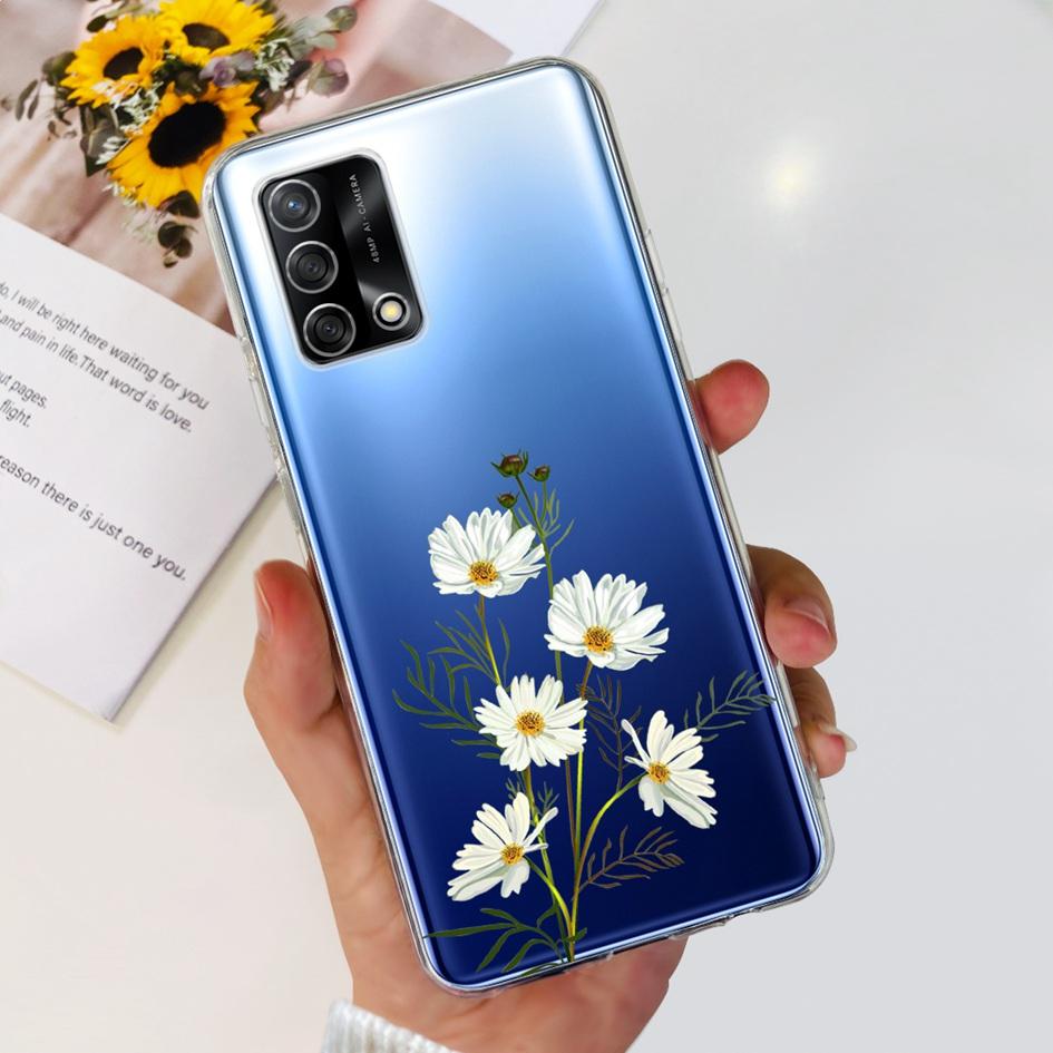 For Oppo Reno 6 Lite Case CPH2365 Reno6 Lite Cover Fashion Butterfly Flower Soft Silicone Funda on OPPO A74 A95 4G CHP2219 Cases