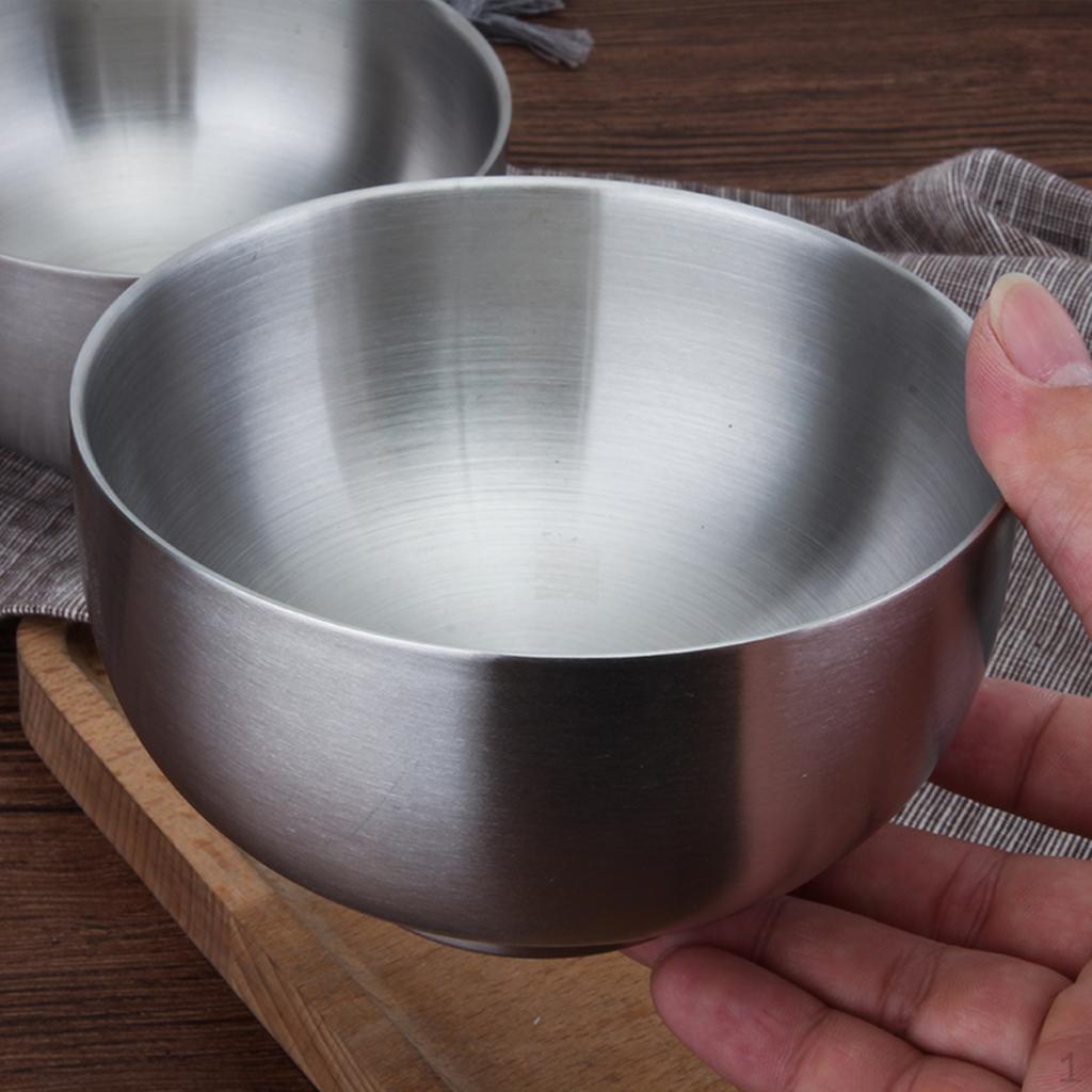 Serving Bowl - S/ M/ L Size Steel (Soup, Cooked Food, Salads, Fruit) 127X85mm
