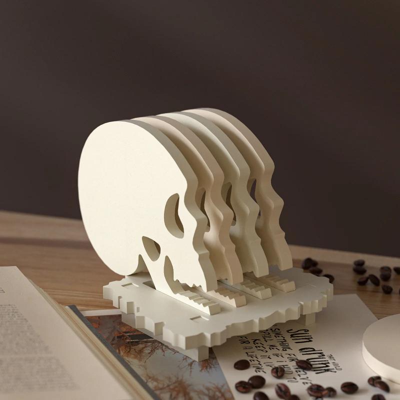 Skull Cup Mat Storage Silicone Mold Resin Mold Halloween Home Decor Table Gypsum Silicone Mold Mat Storage Mold