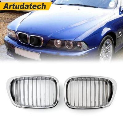 Chrome Front Kidney Grill Mesh Grille Fit for BMW E39 5 Series 1999-2003