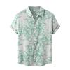 Herr sommar Casual Blommönster Design Hawaiian Style Kortärmad Beach Vacation Shirt