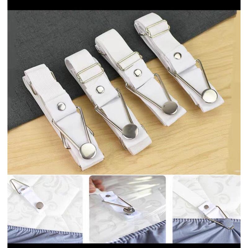 Non-Slip Mattress Sheet Clips with Elastic Bands