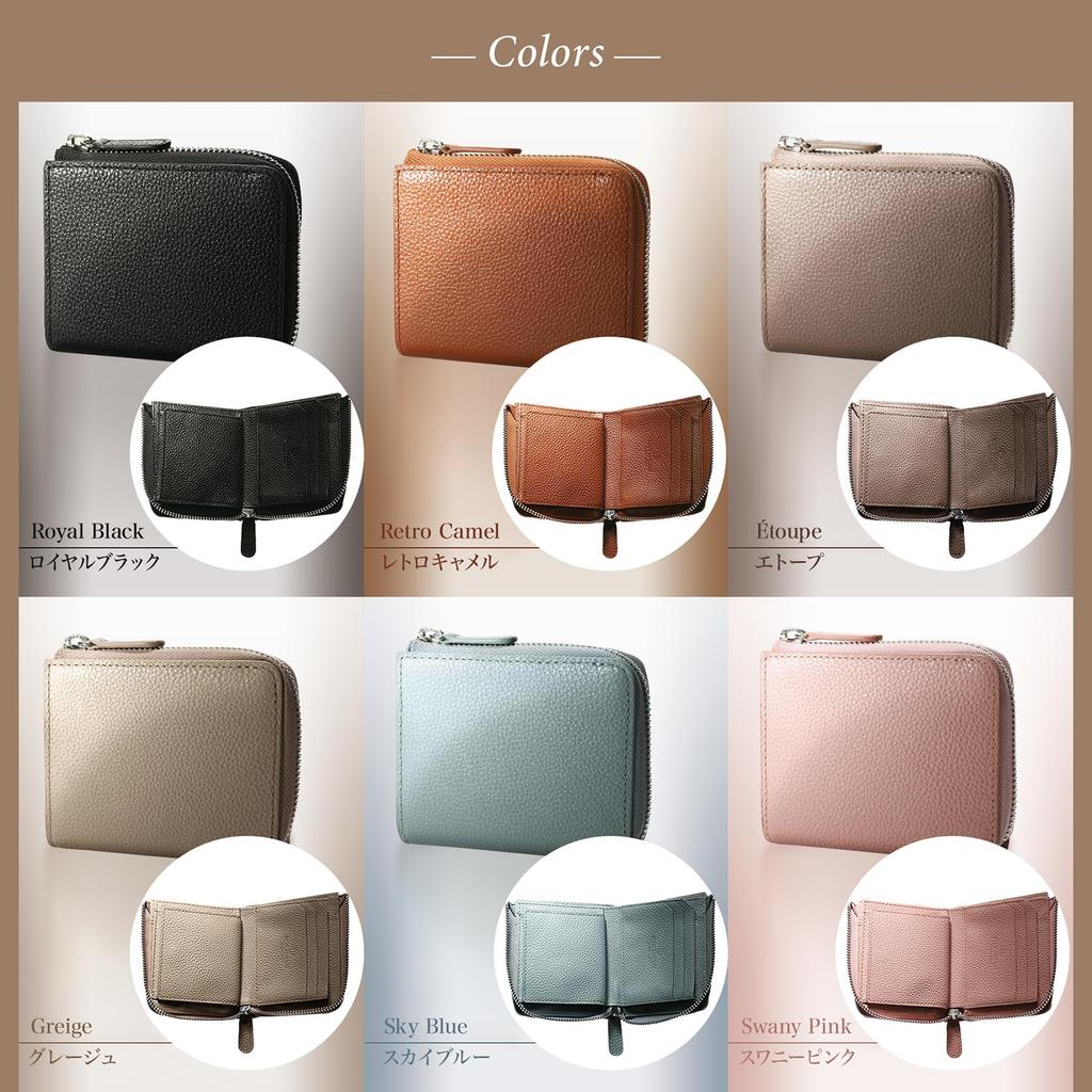 BLUE SINCERE Mini Genuine Large Bifold Small Skimming Protection HW8 Women's Wallet, Leather, Capacity, Box-Shaped, Wallet, Slim, Wallet, / (Royal