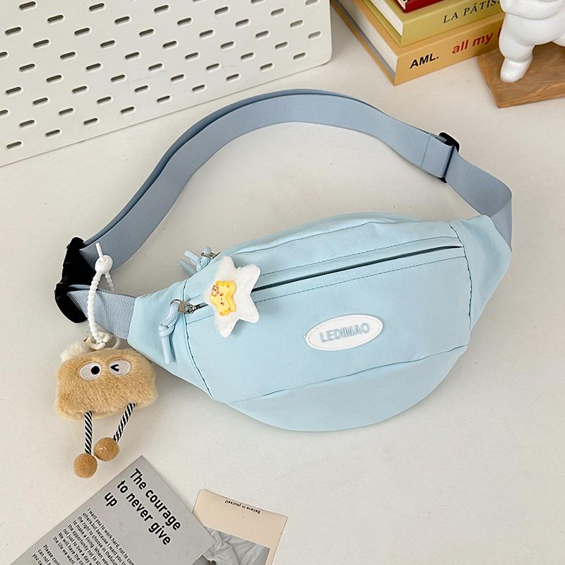 Cute breast bag female ins wind Japanese sweet student messenger bag casual shoulder bag versatile outdoor sports fanny pack
