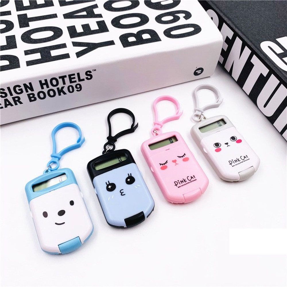 

Key Ring 8 Digits Display Pocket Size Calculating Tool Calculator Stationery School Office Supplies рожевий