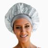 Shower Wide Brim Elastic Satin Hair Care Cap - Women's Sleep, Salon, and Shower Use