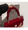 Women's Luxury Red Bridal Handbag - Bridesmaid & Bride Wedding Clutch