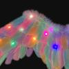 Yousheng Halloween Angel Wings for Girls Kids Women Colorful Angel Feather Wings with Elastic Band Cosplay Costume Accessory for Stage Halloween Party