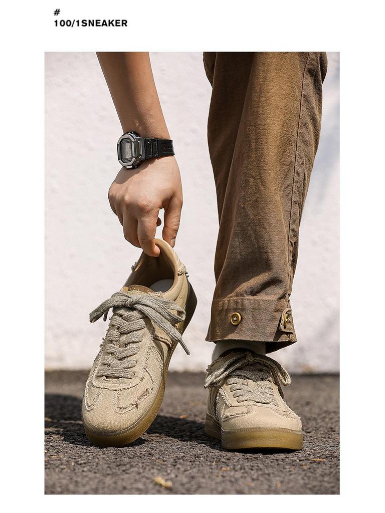 Desert Dune Retro Herren Canvas Sneaker - Leichte, Weichsohlen-Freizeitsportschuhe für den Sommer.