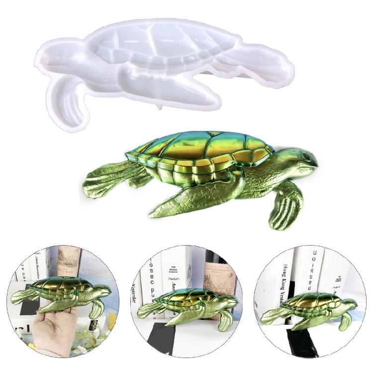Silicone Mold for Epoxy Casting Turtle Mould for Resin Crafts Home Decorations