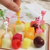 10pcs-Animal Fruit Fork Food Grade Plastic Mini Cartoon Kids Cake Fruit Toothpick Bento Lunch Bento Accessories Party Decoration