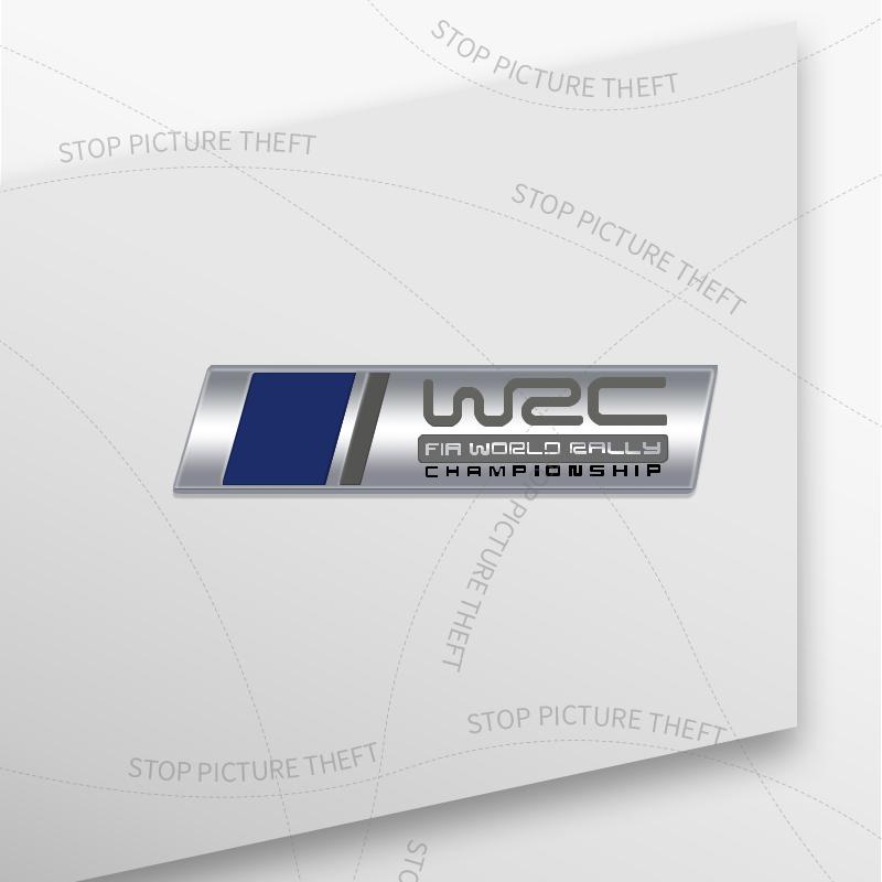 1Pcs 3D Metal WRC Logo Grille Emblem Badge Car Rear Tail Bumper Trunk Sticker For VW Hyundai POLO GOLF Toyota Honda Citroen