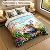 Cat Theme Personalized 3Pcs Bedding Set Custom Text & Name 1 Sheet 2 Pillowcases Household Bedding 1pc
