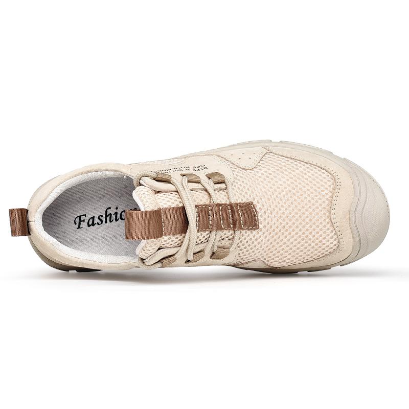 Sapatos casuais de malha respirável masculinos, mocassins confortáveis para atividades ao ar livre, sapatos baixos para homens