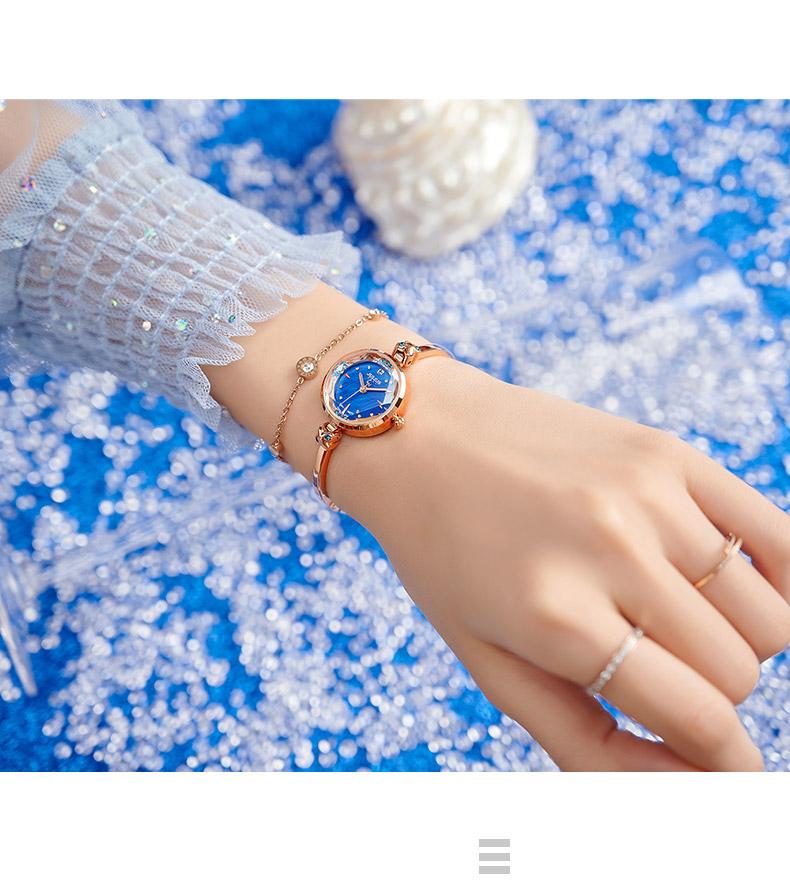 Women's luxury watch with a small dial, quartz watch, high-end stainless steel bracelet, women's design wristwatch.