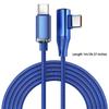 120W Super Fast Charging Cord Type C To Type C 90 Degree Elbow Cable 0.25/1/1.5/2M Length Usb C Quick Charge Phone Cables