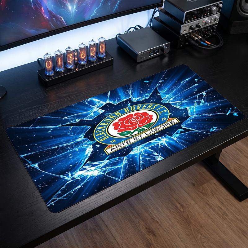 Tappetino per Mouse Grande Stampa Calcio Blackburn Rovers, Tappetino Esteso Antiscivolo per Scrivania da Gioco per Ufficio Casa