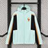 Unisex Long Windbreaker Jacket Retro Sport Coat Football Training Outdoor Casual Wear Fall Winter