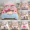 Cartoon Lovely Girls King Queen Duvet Cover Cute Little Girl Pattern Bedding Set Kids Pink Pretty 2/3pcs Polyester Quilt Cover