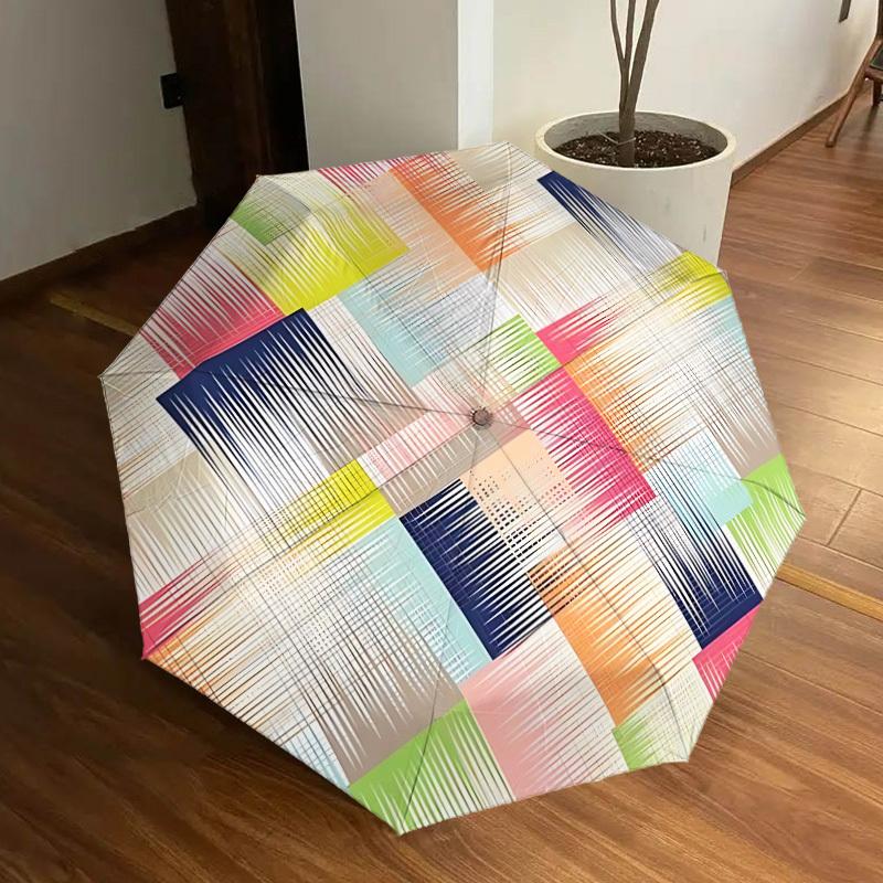 

1pc Abstract Pattern Automatic Open/Close Umbrella, Formal Events - Ideal Gift for Family or Friends, Outdoor Accessory yy251211192