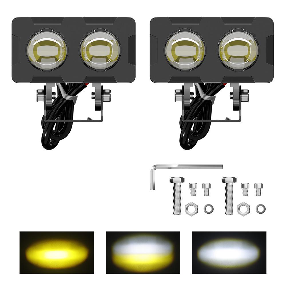 Cross-Border Best-Selling Two-Eye Minion LED Motorcycle Auxiliary Spotlight