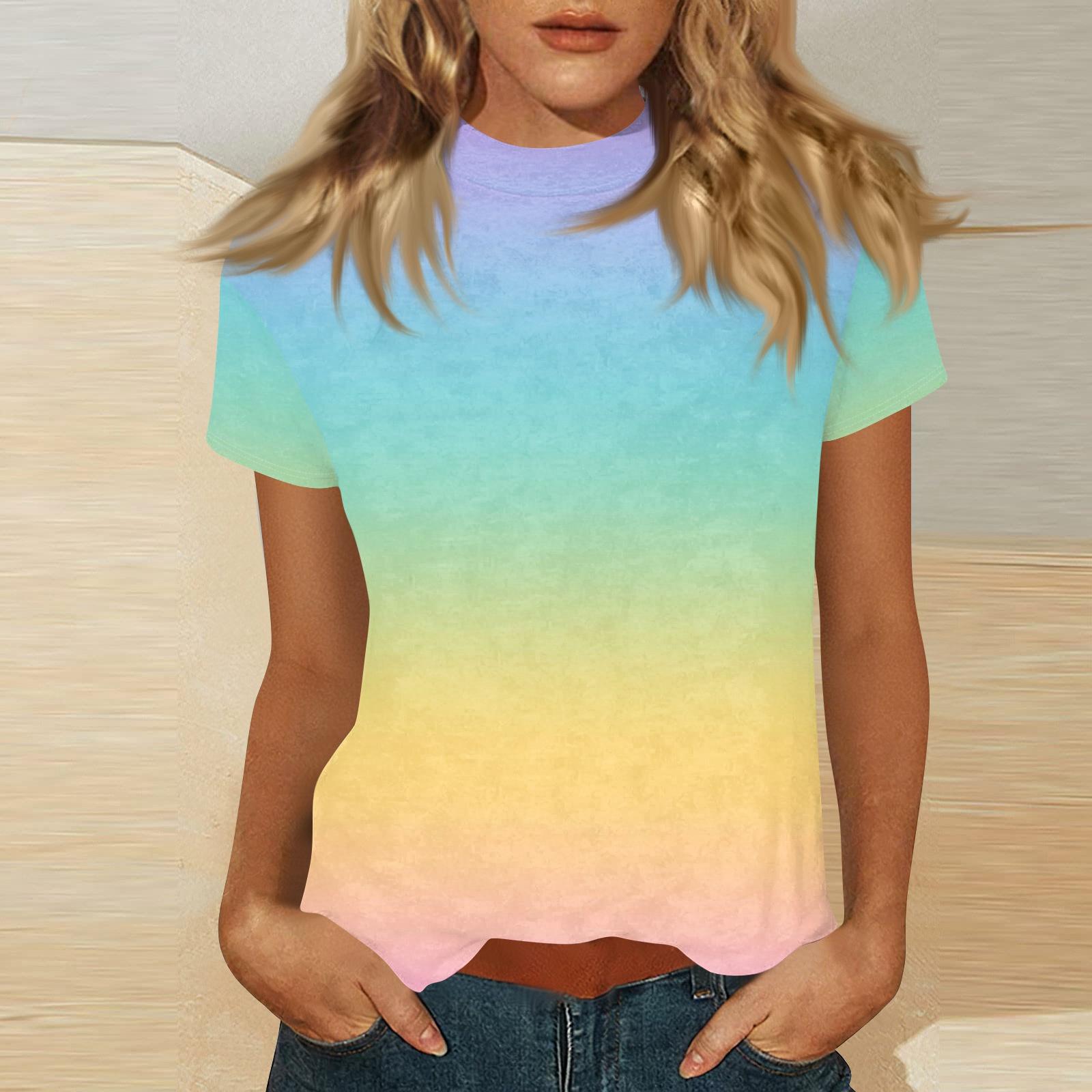 

Women s Mock Neck Short Sleeve Printed Top XL жовтий